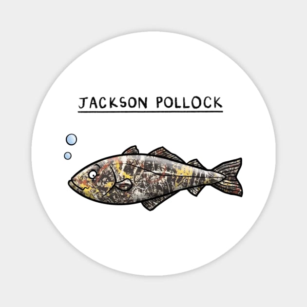 Jackson the Pollock Magnet by CarlBatterbee